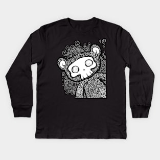 Hello There Skully Bear Kids Long Sleeve T-Shirt